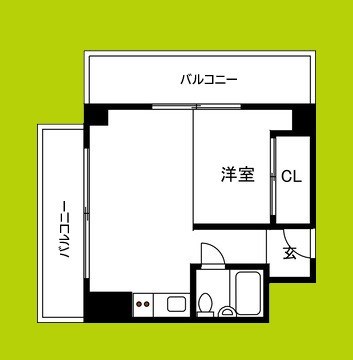 南堀江スカイハイツ  間取り