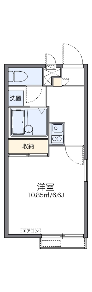 レオパレスハナテン２番館 間取り