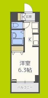 エルミタージュ難波南Ⅴ 間取り