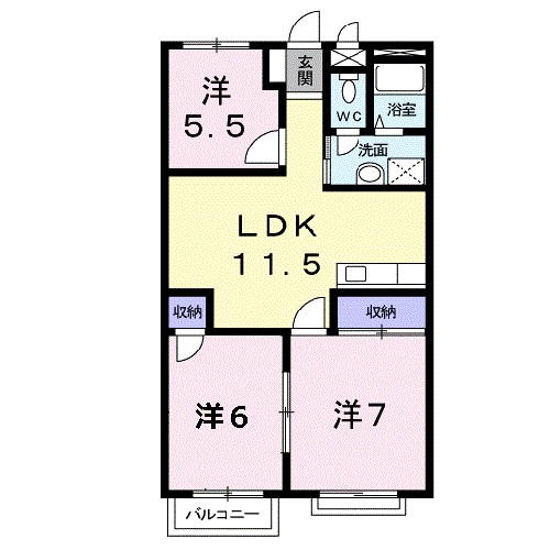 サンメゾン（Ⅱ） 間取り