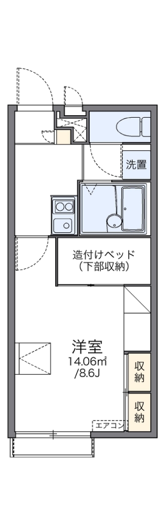 レオパレスレインボー松ヶ丘 間取り