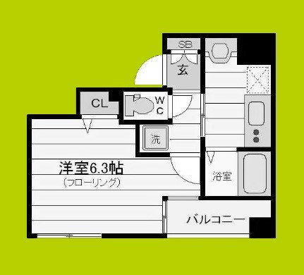 レオンコンフォート難波西 間取り