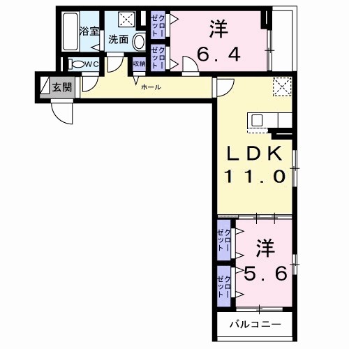 ウォーム八尾木 間取り