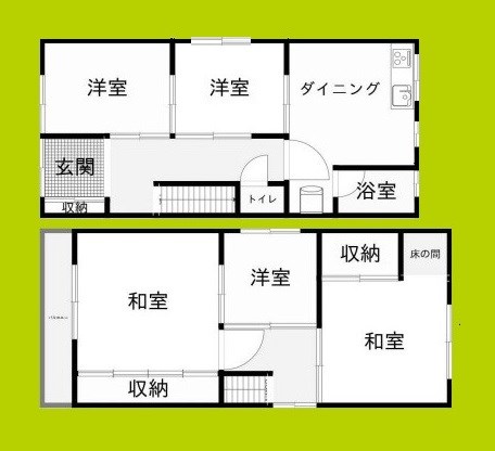 北加賀屋5丁目　戸建て 間取り