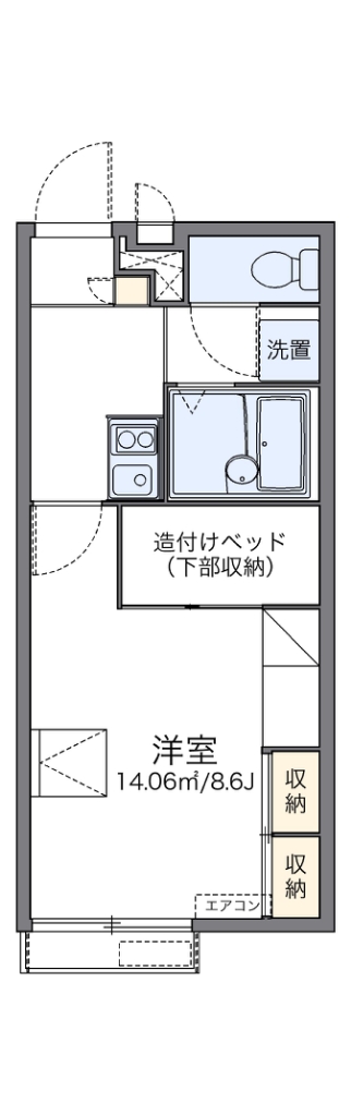 レオパレス中央公園 間取り