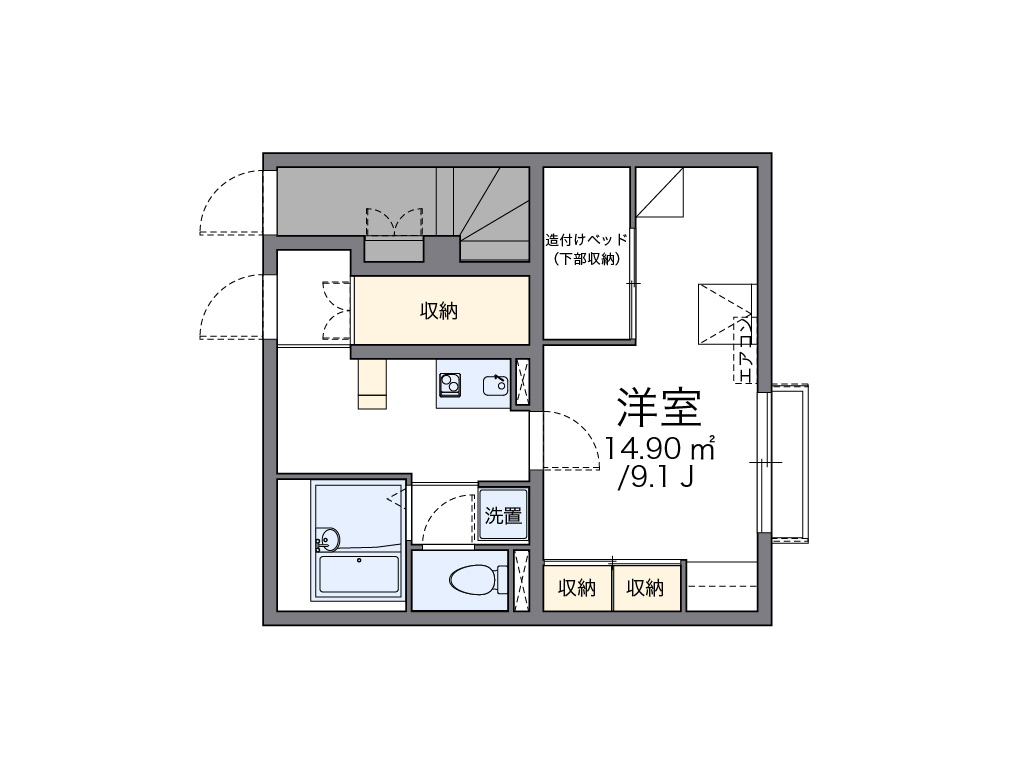 レオパレス日野 間取り