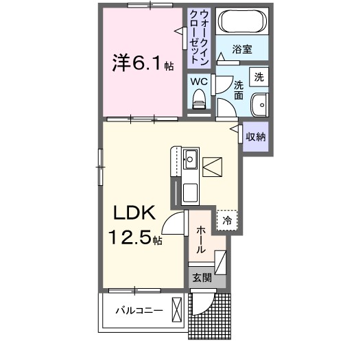 エルミタージュ泉ヶ丘１号館 間取り