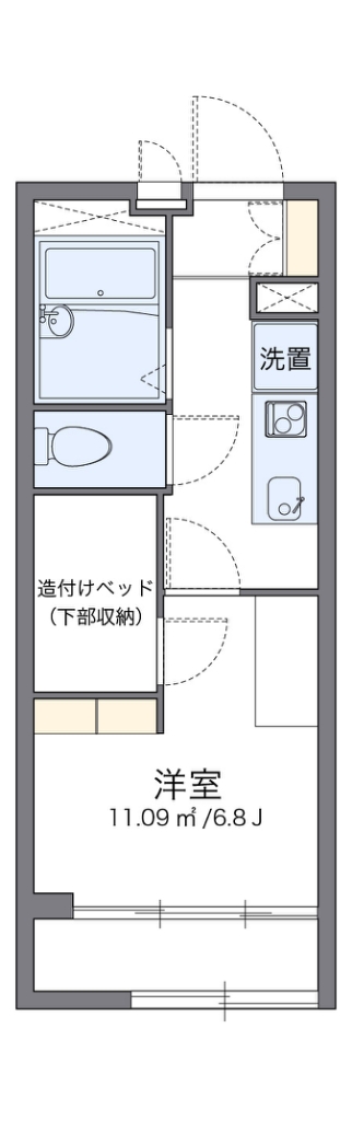 レオパレスポムール 間取り