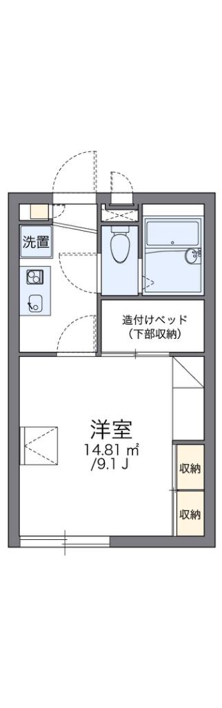 レオパレスドリーム杭全 間取り