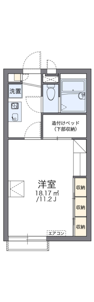 レオパレスプリフェール 間取り