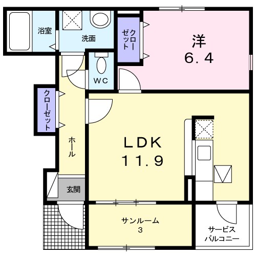 セントレア貝塚Ⅱ 間取り