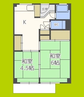 市岡グランドビル　旧館 間取り