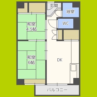 市岡グランドビル　旧館 間取り