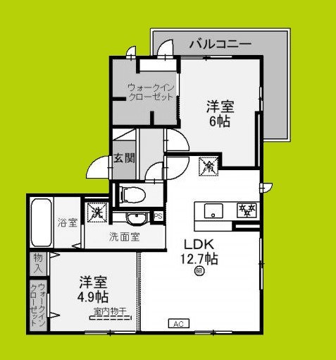 仮称D-ROOM新堂2丁目 間取り