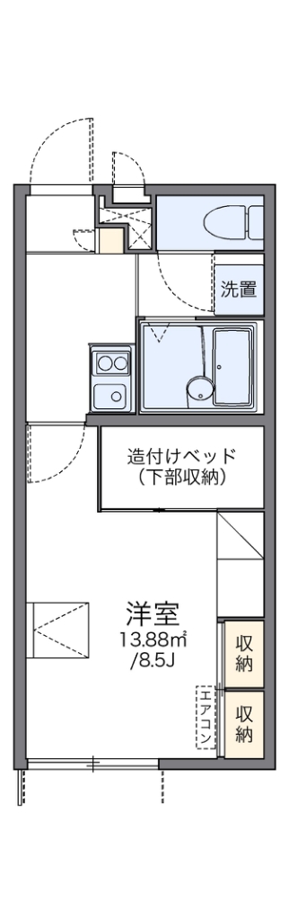 レオパレスレインボー松ヶ丘 間取り