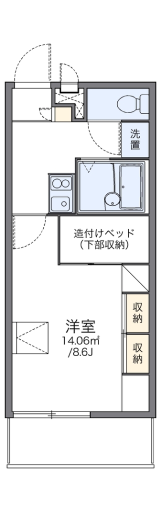 レオパレス夢３番館 間取り