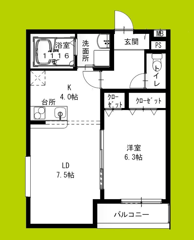 フジパレス堺三国ケ丘Ⅴ番館 間取り