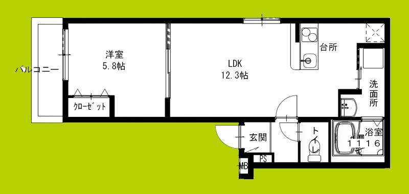 フジパレス堺三国ケ丘Ⅴ番館 間取り