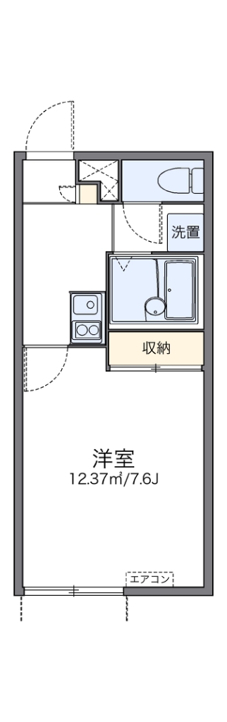 レオパレスエスポワール　鹿島 間取り