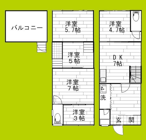 都島中通貸家 間取り