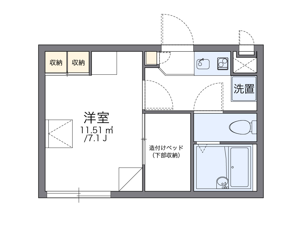 レオパレス逆瀬川 間取り