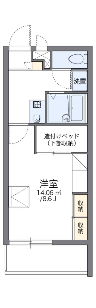 レオパレスルミナス　イースト 間取り