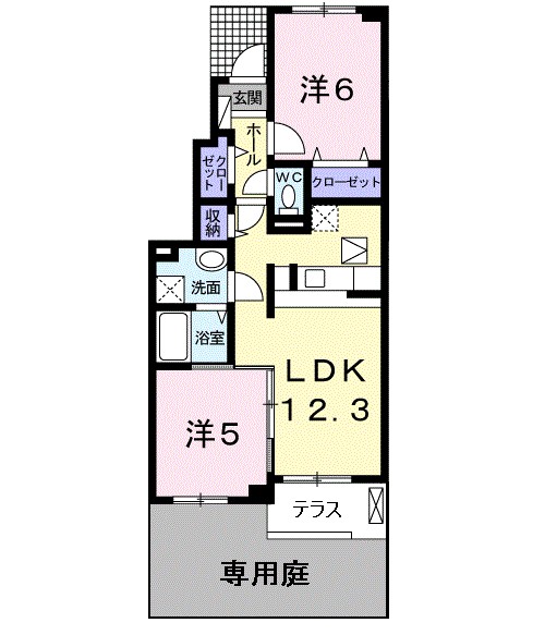 ガーデン　エレガント　Ⅱ 間取り