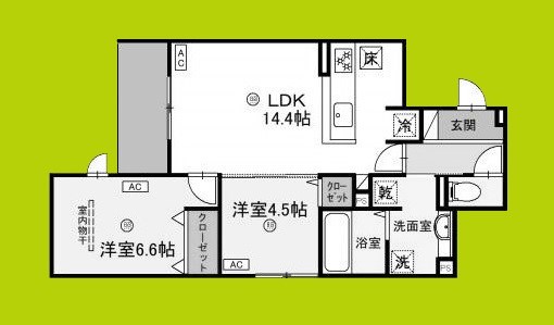 O-crest池田桃園 間取り
