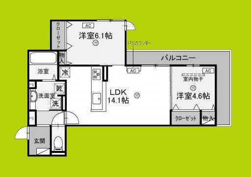 O-crest池田桃園 間取り