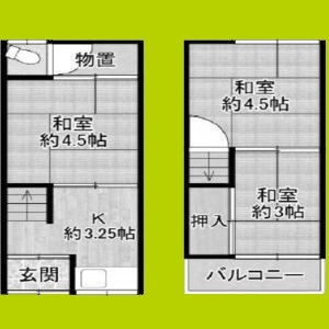 東住吉区矢田7丁目テラス 間取り