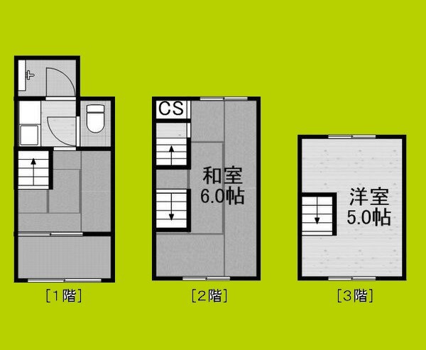 桃谷4丁目貸家 間取り