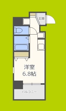 エルミタージュ難波南Ⅴ 間取り図