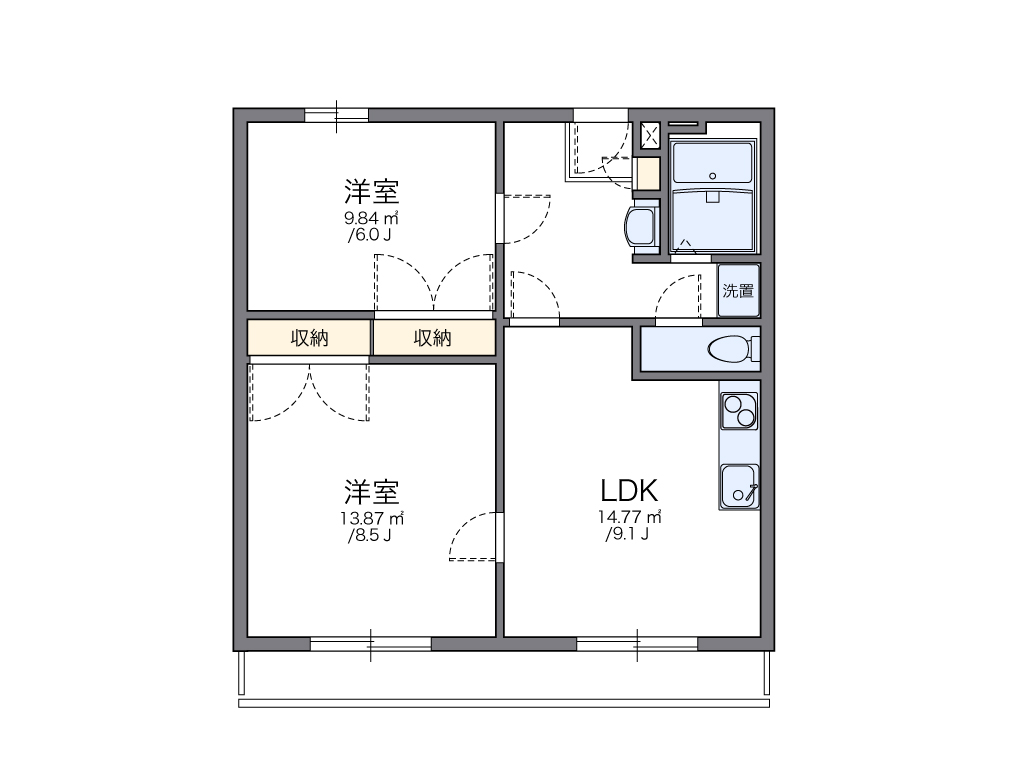 レオパレス中井町３ 間取り
