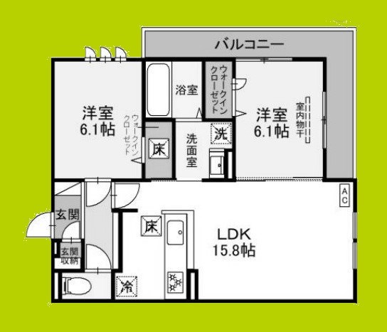 パサログランデ浜寺諏訪森Ⅱ 間取り