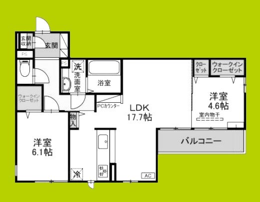 パサログランデ浜寺諏訪森Ⅱ 間取り