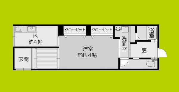東中浜1丁目4-17貸家 間取り