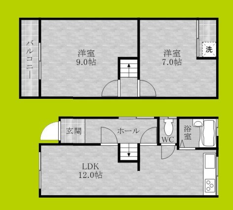 城東区中浜3丁目戸建 間取り