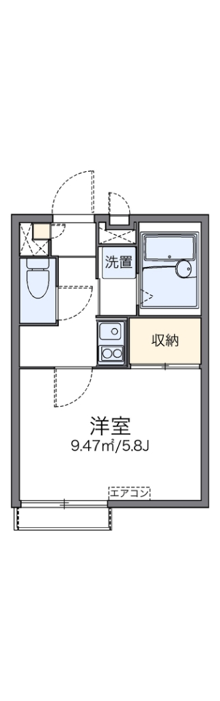 レオパレスモンターニュ日向 間取り
