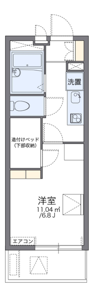 レオパレスセジュール高槻 間取り