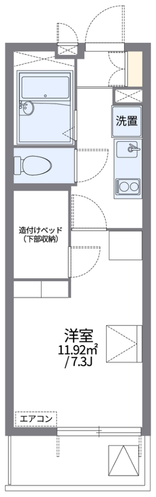 レオパレスドゥジェーム鳴尾 間取り