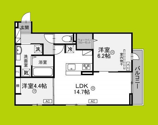 トリシア遠里小野 間取り図