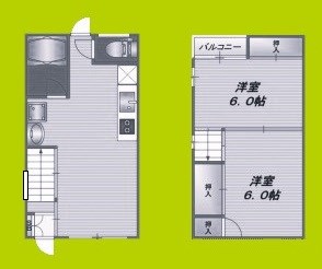 東加賀屋3丁目貸家 間取り