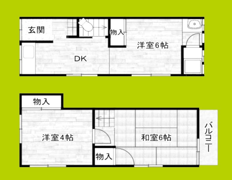 赤川4丁目テラスハウス 間取り
