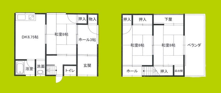 今津北4山田貸家 間取り