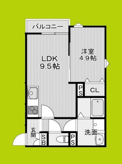 ランドレーヴ蛍池 間取り図