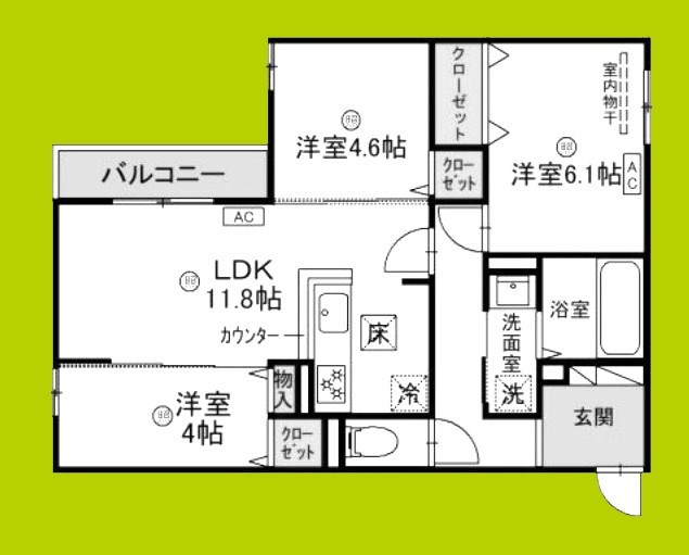 La maison青木町Ⅰ 間取り