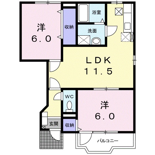 ラ・シェスタ錦松台 間取り