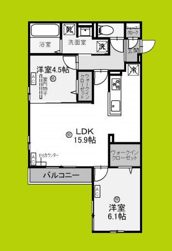 クラシスト甲子園一番町Ⅰ 間取り図