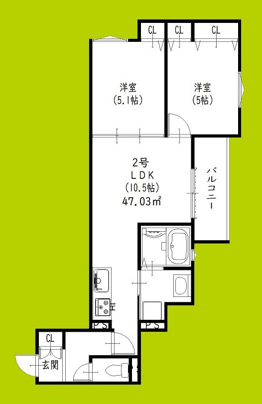 クリエオーレ雁屋西町 間取り