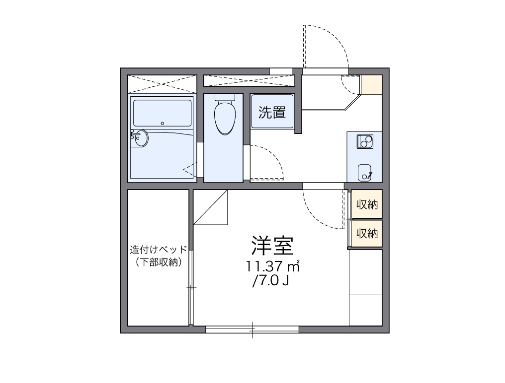 レオパレスシャルマン上野西 間取り